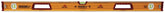 Johnson 1718-4800 Box Level, 48 in L, 3-Vial, Magnetic, Aluminum, Yellow